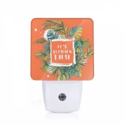 Night Light, A Colorful Poster With The Words "It's Summer Time" Written On It.