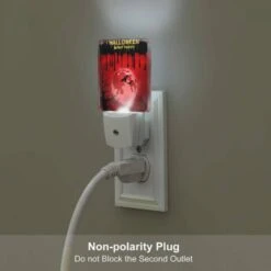 Night Light Set Of 2, A Halloween Night Party Poster With A Red Moon And Bats. -Cute Night Light Shop 4e528845d21991ec1107b18500b70e018169180e