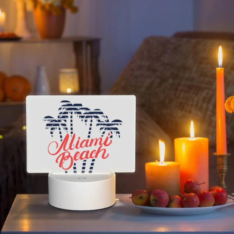 Rectangular Acrylic Night Light, A logo for the Miami Beach. Rectangular Acrylic Night Light, A Logo For The Miami Beach. -Cute Night Light Shop 4e64a3d34e066ea234a3455ffca77b755b7b8b51