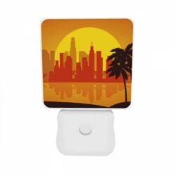 Night Light Set Of 2, A Cityscape With A Sunset In The Background. -Cute Night Light Shop 4ec77e33a98a47520098d8985b5bca36ef67ae26