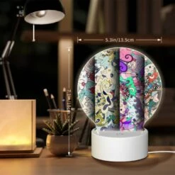 Round Acrylic Night Light, Three Colorful Designs Are Displayed On A Row. -Cute Night Light Shop 4fb0164e150910bf4e717bdf2c1d92b58365d0d5