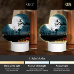 Love Acrylic Night Light, A Halloween Poster With A Full Moon And A Bunch Of Bats. -Cute Night Light Shop 500d6fb333aa15865382f16cc4e4a70b526fcc45