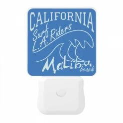 Night Light, A Blue Surfboard With The Words California Surf Riders On It. -Cute Night Light Shop 504e55dbf0f2a4b35c91b3490f6a19a193e1b561