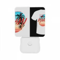Night Light Set Of 2, A White Shirt With The Word Miami On It. -Cute Night Light Shop 50f72f68b0870a20277dcb127be6de03b5bd6ad2