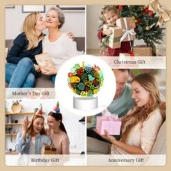 Round Acrylic Night Light, A Colorful Circle Of Flowers And Birds. -Cute Night Light Shop 517b367faa3f6fbc0e6d0a99478b6c201d7a26c3