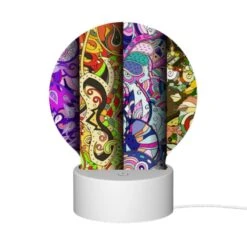 Round Acrylic Night Light, Four Different Colored Designs Of A Leaf. -Cute Night Light Shop 51a48f11e62558f8c5664dd70f31c115e3274807