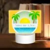 Rectangular Acrylic Night Light, A Sunny Day At The Beach With A Yellow Sun In The Sky. -Cute Night Light Shop 51b46595d1f19c0cf95fa8e74fa56431244b30ab