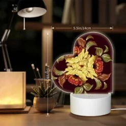 Love Acrylic Night Light, A Colorful Flower Design With Yellow -Cute Night Light Shop 527b30acbcc5688bc9de3e0438e7a22b6f78179a
