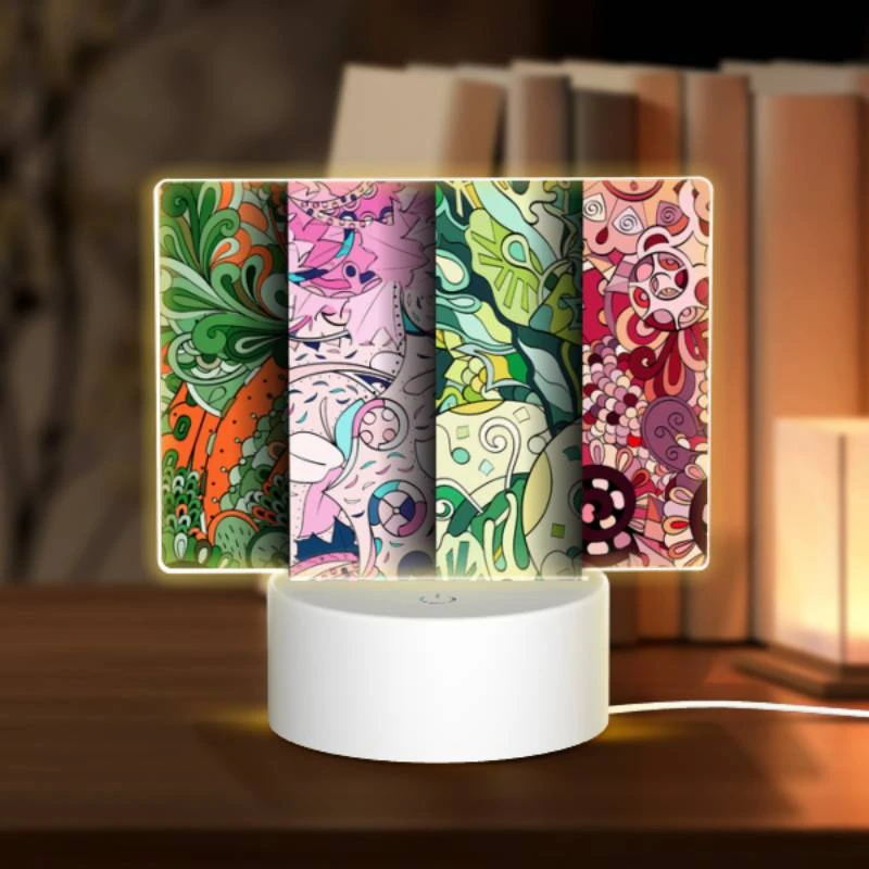 Rectangular Acrylic Night Light, Four different colored designs of a face. Rectangular Acrylic Night Light, Four Different Colored Designs Of A Face. -Cute Night Light Shop 534ac616ba3d976f622e6134c424915b2d0eb180
