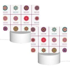 Rectangular Acrylic Night Light, A Collection Of Colorful Geometric Shapes. -Cute Night Light Shop 536863b4ad3dad478b9da217f7901ab31f13bdde