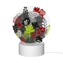 Round Acrylic Night Light, A Colorful Circle Of Plants And Flowers. -Cute Night Light Shop 53a4e34cc974b1c9f9e48106906b20834406ab91