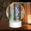 Round Acrylic Night Light, Four Different Colored And Patterned Designs Of A Bird. -Cute Night Light Shop 5454903f1f32f653d6707ec93d6d50ef5ac7bb4d