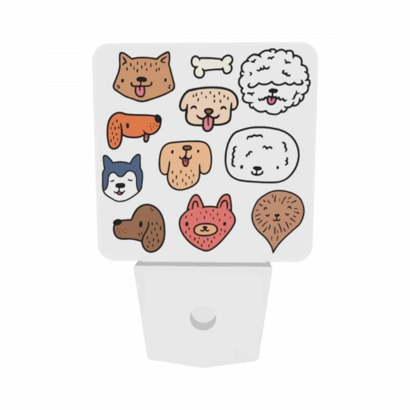 Night Light Set of 2, A collection of different colored dog and cat stickers. Night Light Set Of 2, A Collection Of Different Colored Dog And Cat Stickers. -Cute Night Light Shop 5474b052f8e3f4c34e33aeceb4f3a61704f06c0e