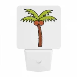 Night Light, A Cartoon Drawing Of A Palm Tree With Two Orange Fruits On Top. -Cute Night Light Shop 548fa533665569f9cef38457ceb01c6c3a0dfcf4
