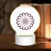 Round Acrylic Night Light, A Purple Flower With A White Center. 2 Round Acrylic Night Light, A Purple Flower With A White Center. -Cute Night Light Shop 54c1c462667968768581106708568678757f719c