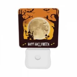 Night Light Set Of 2, A Spooky Halloween Scene With A Full Moon And Bats. -Cute Night Light Shop 55532afde923e1b31ea8d24a53b28d64103b9eae