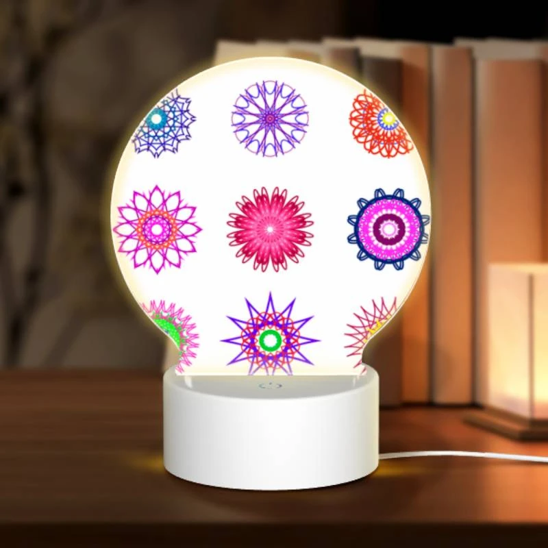 Round Acrylic Night Light, A collection of colorful flower designs. Round Acrylic Night Light, A Collection Of Colorful Flower Designs. -Cute Night Light Shop 5559b42fa8943a76c13271799f4e3f18ff953e43
