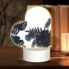 Love Acrylic Night Light, A Black And White Image Of A Leafy Plant. -Cute Night Light Shop 557ac32f41c6507be61579d77893076a3347e2b5