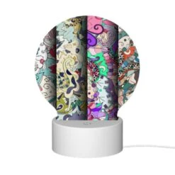Round Acrylic Night Light, Three Colorful Designs Are Displayed On A Row. -Cute Night Light Shop 55c67c1b981dda0a86806824d6c50e6a93e25ac0