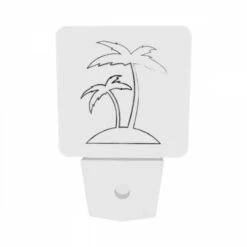 Night Light Set Of 2, A Black And White Drawing Of A Palm Tree. -Cute Night Light Shop 562796d3df4688d4fa6e730aa4ea2a4c9019b307