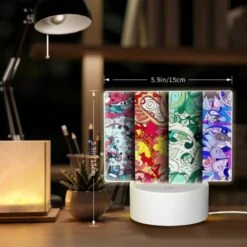 Rectangular Acrylic Night Light, Four Different Colored Designs Of A Clock. -Cute Night Light Shop 562a135d5625993945eeb7d861b529cade9c1669