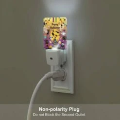 Night Light, A Colorful Poster With Halloween Decorations And A Witch On A Broom. -Cute Night Light Shop 56582ce294eb089b2b7f8bbe1aaf561d0d1938b0