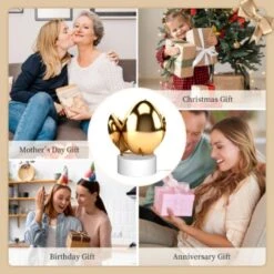 Round Acrylic Night Light, A Group Of Gold Eggs Are Sitting On A White Background. -Cute Night Light Shop 569fe22331960c708a853f2e29fd63d6db35e72e