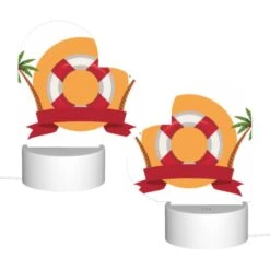 Love Acrylic Night Light, A Lifesaver With A Red Ribbon On It. -Cute Night Light Shop 579c4c3ecc3cf5a86649c0b1af0c841b07f3e921