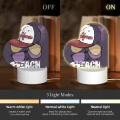 Love Acrylic Night Light, A California Hat With Sunglasses On Top. -Cute Night Light Shop 57ecb306102ed40f3524759502f7084e5edb3aa9
