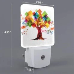 Night Light Set Of 2, A Colorful Tree With A Music Theme. -Cute Night Light Shop 58037f0f34a45d90e580d3d234d3068e40c1cab4