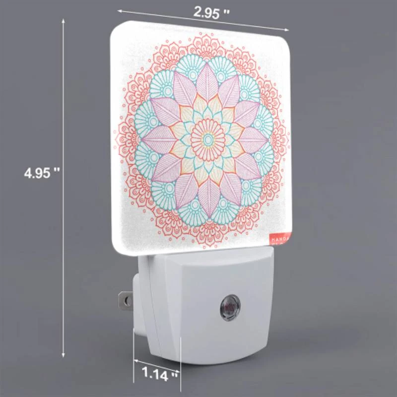 Night Light Set of 2, A colorful flower design with a pink and blue color scheme. Night Light Set Of 2, A Colorful Flower Design With A Pink And Blue Color Scheme. -Cute Night Light Shop 58209e553e3c3c1147994c3992b0bd5f83fde6fc