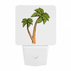Night Light, A Green Palm Tree With Two Leaves. -Cute Night Light Shop 585f32efca166114382daf187314614014105830