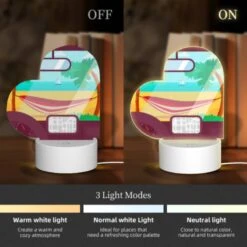 Love Acrylic Night Light, A Car's View Of A Beach With A Hammock And A Boat In The Water. -Cute Night Light Shop 58b0e284c0153677f5c827f1bb3e86b12805a50c