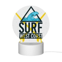 Round Acrylic Night Light, A Logo For Surf West Coast. -Cute Night Light Shop 58b8e11bb564d8208f4718fd4e7d7c09c7f44de5