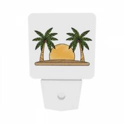 Night Light Set Of 2, A Drawing Of A Sun With Two Palm Trees On Either Side. 8 Night Light Set Of 2, A Drawing Of A Sun With Two Palm Trees On Either Side. -Cute Night Light Shop 591b691566f675d4249280429fc1d4a5834106e7