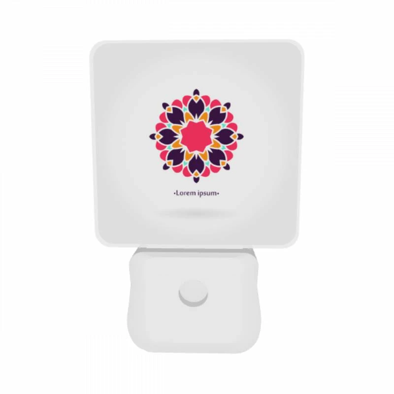 Night Light Set of 2, A colorful flower with a pink center and purple petals. Night Light Set Of 2, A Colorful Flower With A Pink Center And Purple Petals. -Cute Night Light Shop 59775e8e340fa3caecf8bb161a95083a35e3dd1a