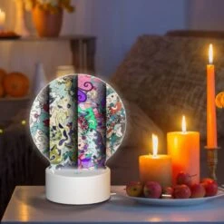 Round Acrylic Night Light, Three Colorful Designs Are Displayed On A Row. -Cute Night Light Shop 59c843b7191a0c869bf45dd2c0dc6564e362d639