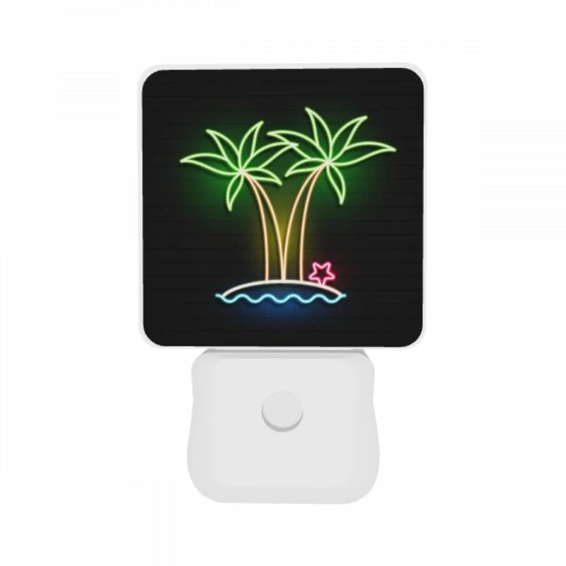 Night Light Set of 2, A neon sign of palm trees and a star. Night Light Set Of 2, A Neon Sign Of Palm Trees And A Star. -Cute Night Light Shop 5c230380eedabf9153303376625bf0b783784f53