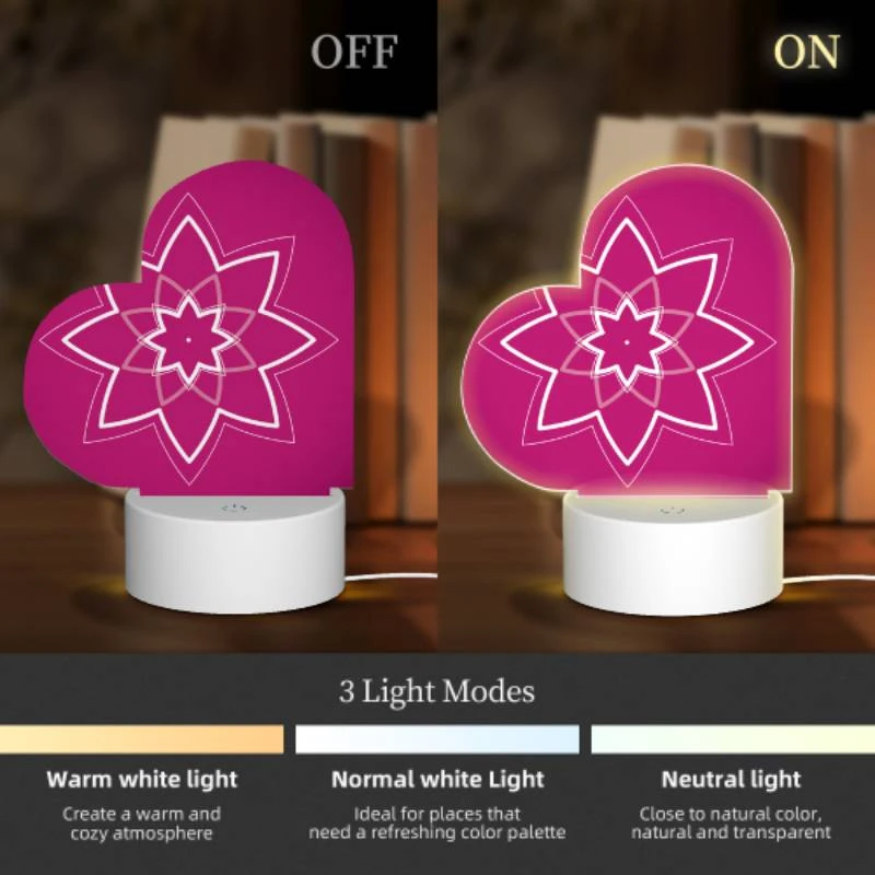Love Acrylic Night Light, A pink flower with a yellow center. Love Acrylic Night Light, A Pink Flower With A Yellow Center. -Cute Night Light Shop 5cb4cf743251f304966f4273a465560e6e5fc40c