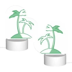 Love Acrylic Night Light, A Green Palm Tree With Two Trunks. -Cute Night Light Shop 5d454a1952e5c130bba512410d34ae5c39c5d7a8