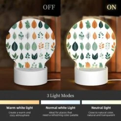 Round Acrylic Night Light, A Collection Of Leaves In Different Colors. 4 Round Acrylic Night Light, A Collection Of Leaves In Different Colors. -Cute Night Light Shop 5da01f95f91b28b262238bd56d184e86440588a8