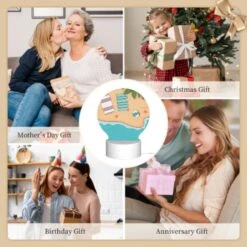 Round Acrylic Night Light, A Beach Scene With A Towel -Cute Night Light Shop 5f411beb270ce86805f8e0116bfd217a8101866f