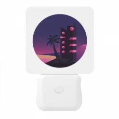 Night Light, A Tall Building With A Pink And Black Color Scheme Is Lit Up At Night. -Cute Night Light Shop 5f8c96547b2c519f145e7d61cf5839908b804890