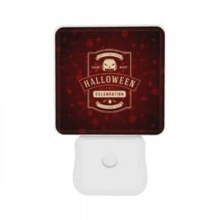 Night Light Set Of 2, A Red And White Halloween Celebration Poster. -Cute Night Light Shop 5f8e057ed5470d754874c442cc4c2b7e876a65ef