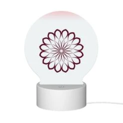Round Acrylic Night Light, A Purple Flower With A White Center. -Cute Night Light Shop 5fe4df37736075acd68da52f7b38e0f250344bab