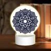 Round Acrylic Night Light, A Black And White Geometric Design. -Cute Night Light Shop 61237d14055926311ec51b9b550a36c6b2e82c7b
