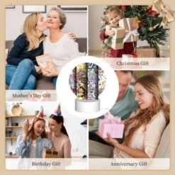 Round Acrylic Night Light, Three Colorful And Intricate Designs Are Displayed Side By Side. -Cute Night Light Shop 6163de07e8e5219ed60b126710b95822895485d3