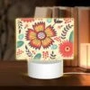 Rectangular Acrylic Night Light, A Colorful Flower With A Dial In The Center. -Cute Night Light Shop 61b96477f89c00a1761fde2fb2253efd650a9596