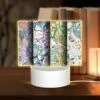 Rectangular Acrylic Night Light, Four Different Colored Paintings Of Flowers. -Cute Night Light Shop 61fe013ffef86a73b502f72f529d4b28f865787a