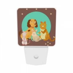 Night Light Set Of 2, A Dog And A Cat Are Sitting Next To Each Other. -Cute Night Light Shop 6266539a74ad881e8e9abfe53c78a617609c66be